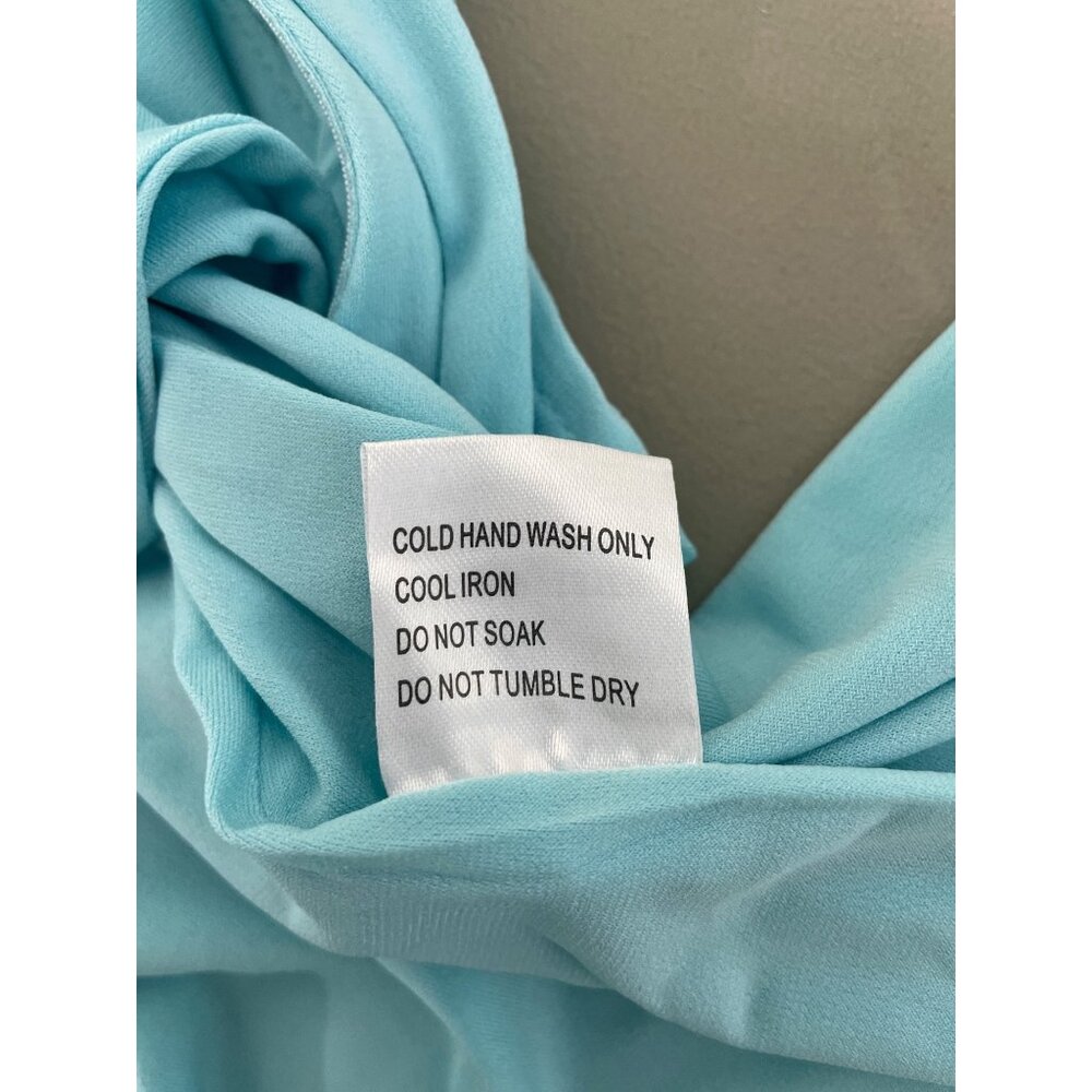 Hello Molly Fashion Icon Mini Dress Size 4 Sleeveless Tie Back Light Blue NEW - Picture 8 of 10